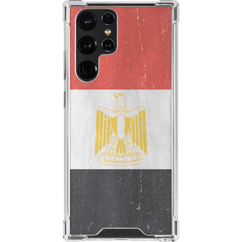 Egyptian Flag Distressed Galaxy S23 Ultra Clear Case